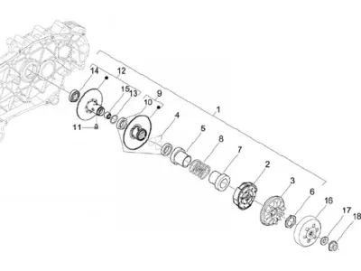 Rear pulley - clutch