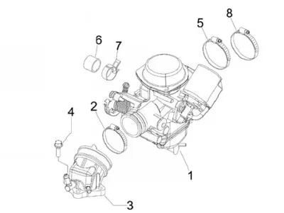 Carburettor - intake manifold