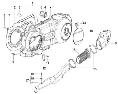 Tapa carcasa de motor