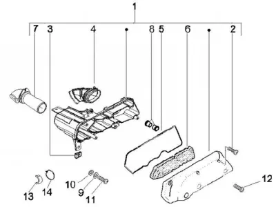 Air intake filter