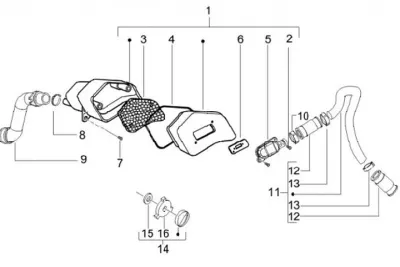 Secondary air housing