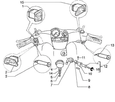 Lock set - switch - ignition switch - horn