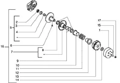Rear pulley - clutch