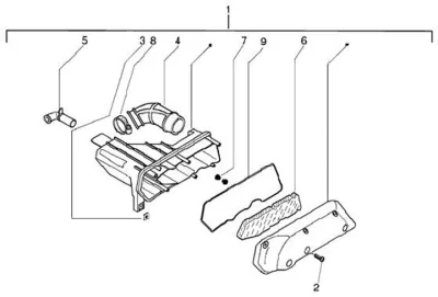 Air intake filter (Euro 2)