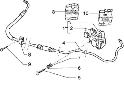 Rear brake caliper - brake hose