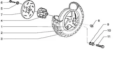 Rear wheel (disc brake)