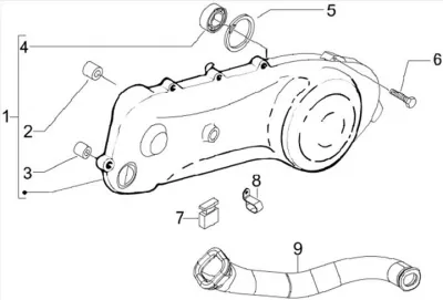 Tapa carcasa de motor