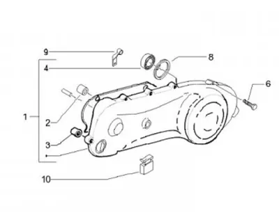 Tapa carcasa de motor