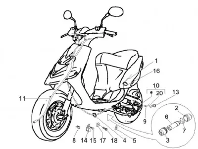 Throttle cable - speedo cable