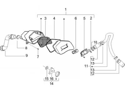 Secondary air housing