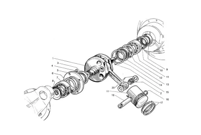 crankshaft and piston