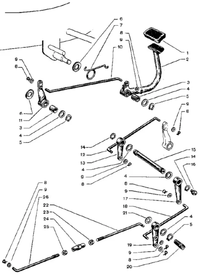 rear brake (rod type)