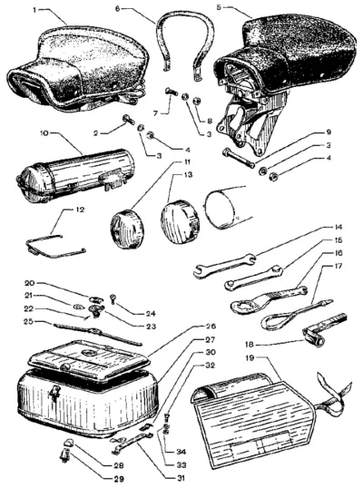 seat, toolbox, tools