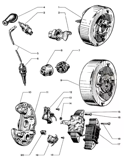 Ignition with automatic advance system (Nassetti)