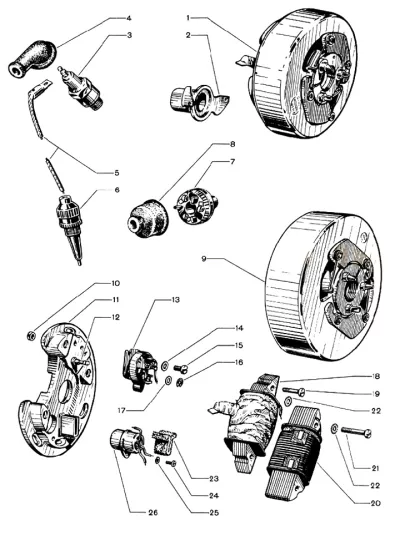 Ignition with automatic advance system (Filso)