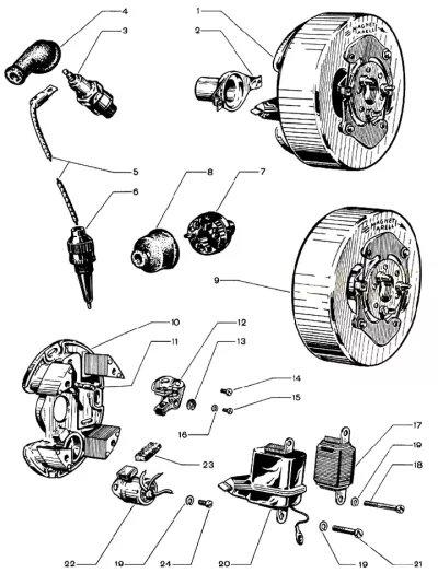 Ignition with automatic advance system (Marelli)