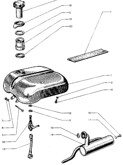 fuel tank, exhaust