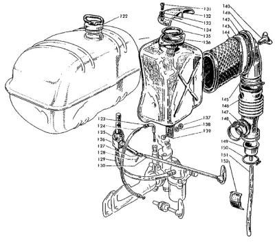 fuel tank, air filter (07.1959-, 150LI739490-)