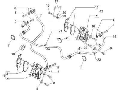 Brake caliper - brake hose