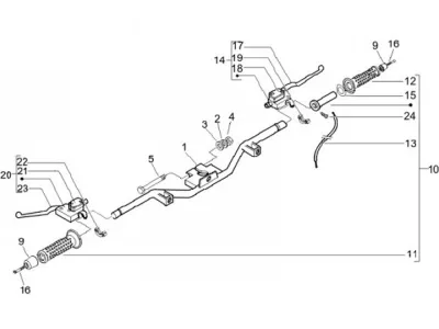 Handlebar - brake master cylinder