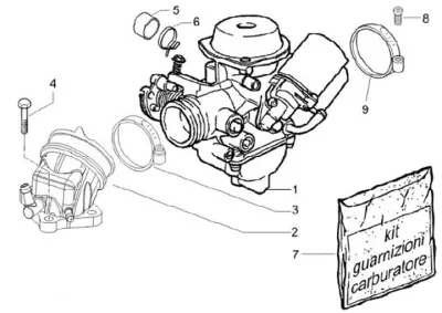 Carburatore - collettore aspirazione