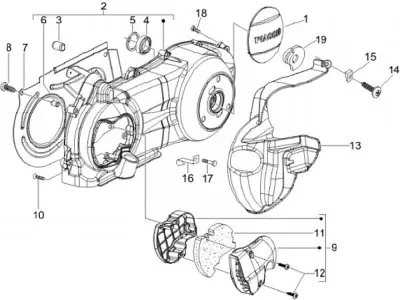 Tapa carcasa de motor