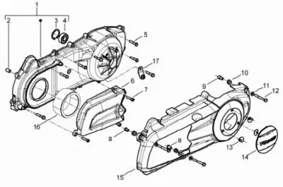 Engine casing cover