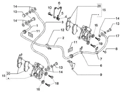 Brake caliper - brake hose