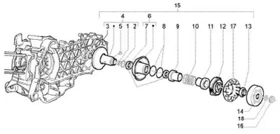 Rear pulley - clutch