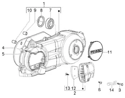 Engine casing cover