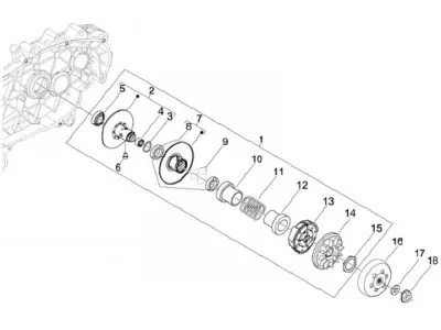 Puleggia posteriore - frizione