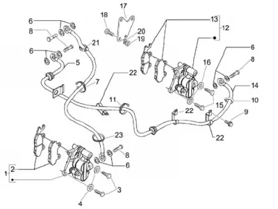 Brake caliper - brake hose