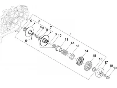 Rear pulley - clutch