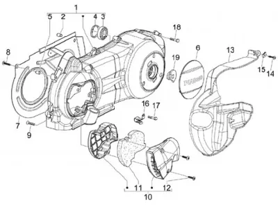 Engine casing cover