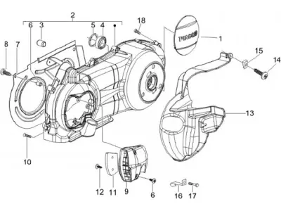 Tapa carcasa de motor