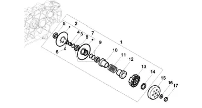 Rear pulley - clutch