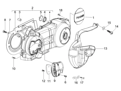 Tapa carcasa de motor