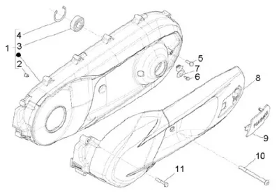 Engine casing cover