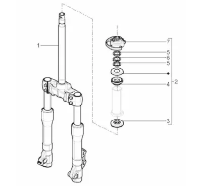 Fork front wheel