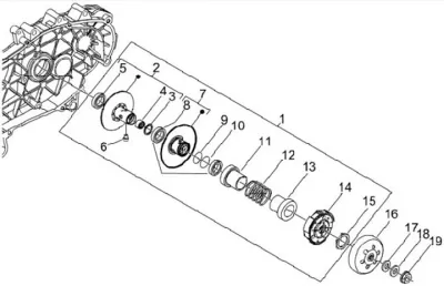 Rear pulley - clutch