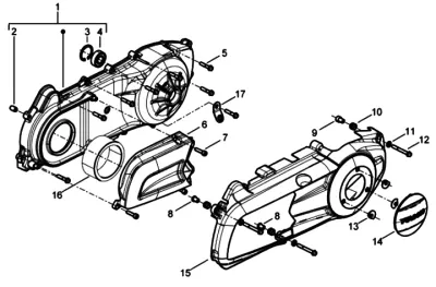 Tapa carcasa de motor