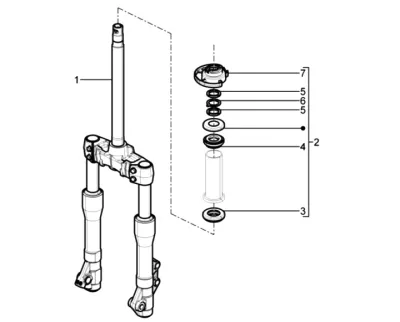 Fork front wheel
