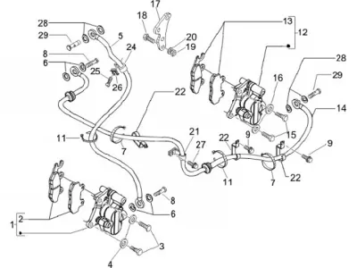 Brake caliper - brake hose