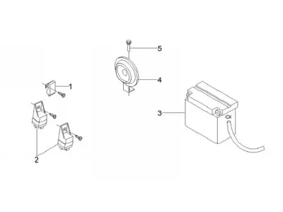 Starter switch - battery - horn