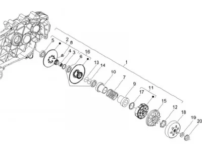 Rear pulley - clutch