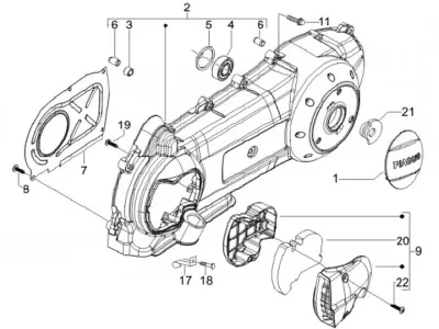Engine casing cover
