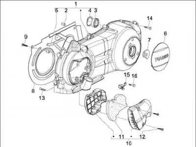Tapa carcasa de motor