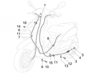 Tachometer Shaft - Rear Brake Cable