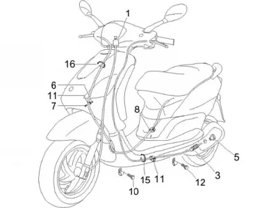 Transmission compteur - câble de frein arrière