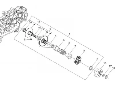 Rear pulley - clutch